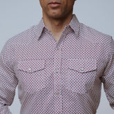 Camisa American West Est Blanco Cruz 023